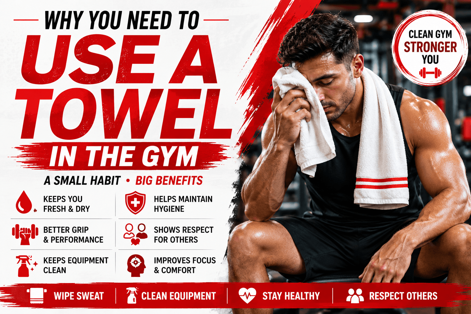 Use towel in a gym